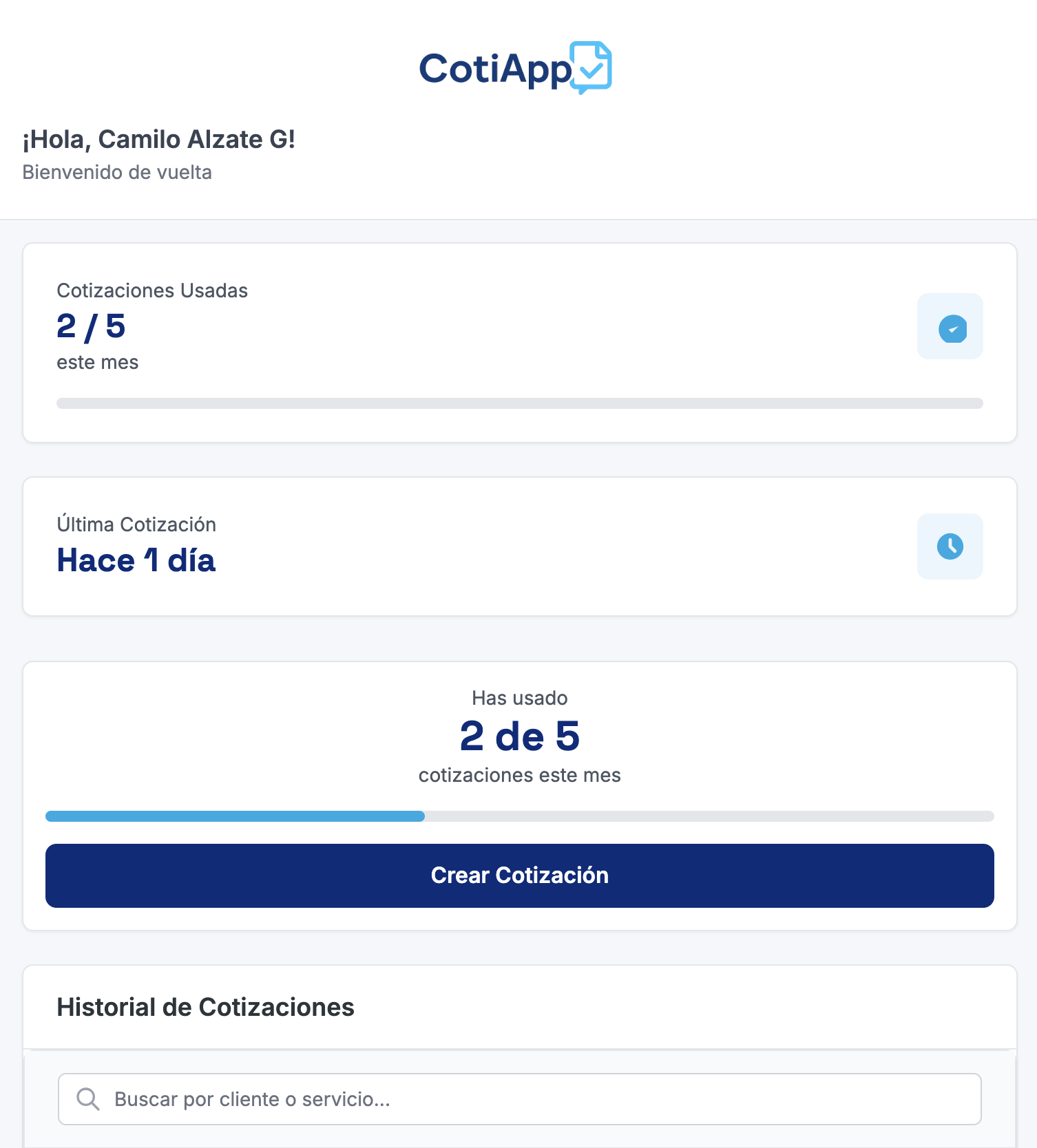 Professional dashboard